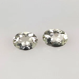 1.51 Ct Natural Green Amethyst High Luster Oval Cut Pair- 8929 - Picture 1 of 2