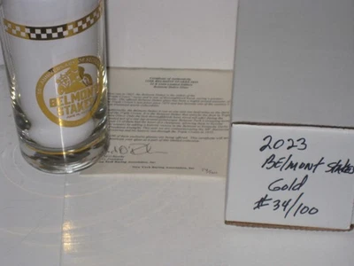 2023 Belmont Stakes Gold Glass #34 of 100 - Image 1 of 4