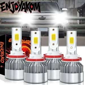 Kit de 4 faros LED altos bajos para Chevrolet Silverado 3500 HD 2023-2024 - Imagen 1 de 11