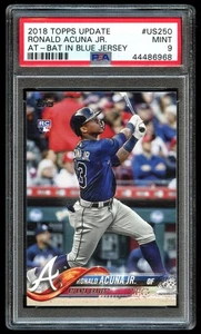 2018 Topps Update #US250 Ronald Acuna Jr. PSA 9 MINT Rookie Card RC - Bild 1 von 2