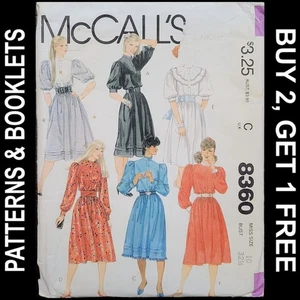 Vestido Pullover Vintage McCall's Patrón #8360 Talla 10 SIN CORTAR - Imagen 1 de 7