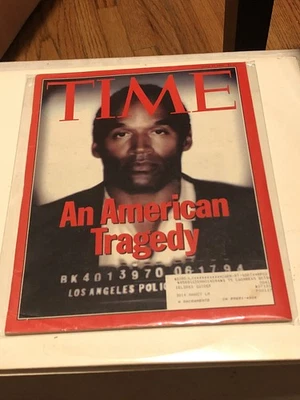 OJ Simpson TIME MAGAZINE June 27, 1994 Mugshot An American Tragedy, LIKE NEW - Image 1 of 2