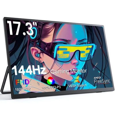 UPERFECT 17,3 Zoll 144Hz Tragbarer Gaming Monitore Display 1080P FHD Bildschirm - Bild 1 von 4