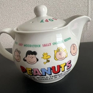 Snoopy Teapot 450cc 9cm 1990 Vintage Used Shipped From Japan - Picture 1 of 8