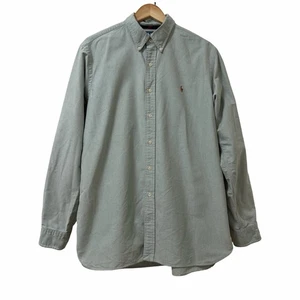 Ralph Lauren Mens Classic Fit Oxford Button Up Shirt Size L Green Preppy Golf - Picture 1 of 7