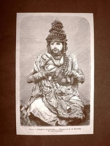 Un religioso mendicante in India nel 1863 Moda e costume - Picture 1 of 1