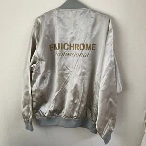 Fujifilm  jacket  vintage silver size:M rare Fujichrome - Picture 1 of 10