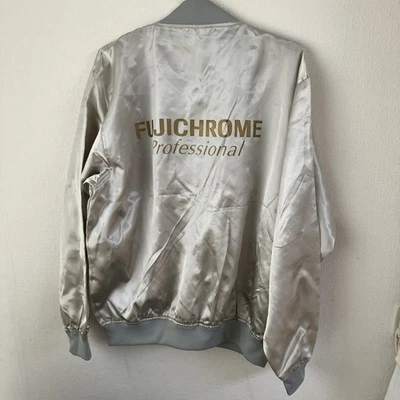 Fujifilm  jacket  vintage silver size:M rare Fujichrome - Image 1 of 4