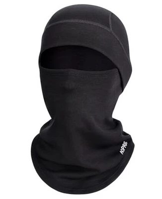 Máscara de esquí de pasamontañas para niños, máscara facial suave de mezcla de lana modal para niños y negra Foto 1 de 4