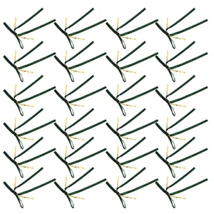  24 Stück verdrahtete Weihnachtsschleifen: Beflockung Band Schleife Ornamente für Weihnachtsbaum & Tür - Bild 1 von 12