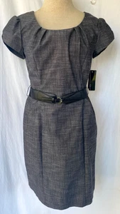 ABG..GRAY..COT/POL..SHORT SLEEVE..KNEE LENGTH..DRESS..NWT..SIZE 6P - Picture 1 of 4