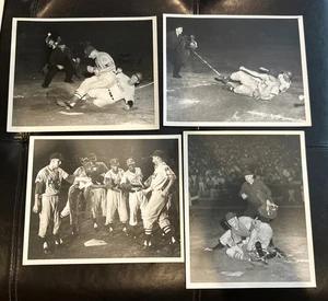 Lotto foto originali 1957 di quattro membri della squadra Dominican Baseball American LICEY - Foto 1 di 9
