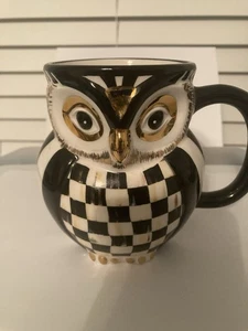 MACKENZIE CHILDS Courtly Check Eule Tasse - Bild 1 von 4