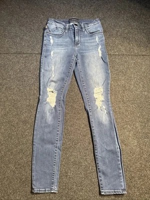 Pantalones de mezclilla desgastados Rock & Republic para mujer - cintura 24 azul Foto 1 de 4