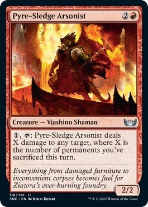 Pyre-Sledge Arsonist -Foil Medium Play MTG Streets of New Capenna - Image 1 of 1