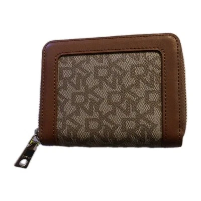 Cartera con cremallera DKNY con estampado de logotipo de firma para mujer Foto 1 de 3