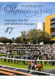 2014 Australian Racecourses - Stamp booklet Barcode 662004 APTA Melb Overprint - Picture 1 of 3