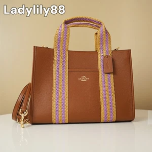 NWT Coach CBG90 Smith Tote Bag Pebble Leather Redwood Multi $428 - Picture 1 of 15