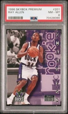 1996 Skybox Premium Ray Allen #201 PSA 8 Jesus Shuttlesworth He Got Game - Image 1 of 2