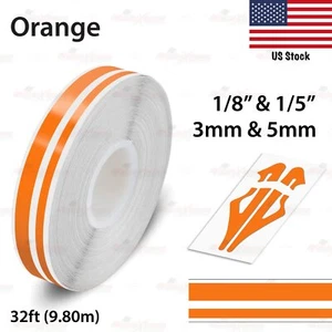 9/16" 15mm Vinyl Pinstriping PinStripe Car Styling Double Line Sticker ORANGE - Bild 1 von 12