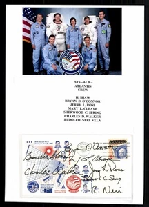 STS-61-B Nasa Mission Von alle 7 Original Signiert # G 43784 - Bild 1 von 2