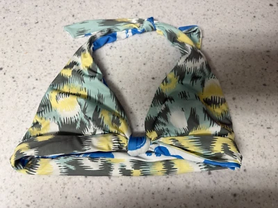 missing label NEW colorful reversable   L SPACE swimsuit bikini top size large - Image 1 of 3