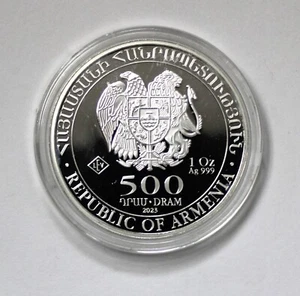2023 Rep. Of Armenia 500 Dram 1oz. .999 Silber Arche Noah - Bild 1 von 1