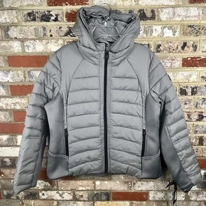 NWT Women's Bernardo Quilted Puffer Hooded Packable Jacket Charcoal Gray XXL - Picture 1 of 12