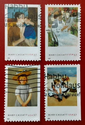 US 2003 37c Used Cassatt Paintings Mi 3772BD-5BD Scott 3804-7 Superb 5907 - Image 1 of 2