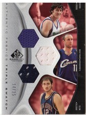 2006-07 (CAVS) SP Game Used Authentic Fabrics Triple #IKB Ilgauskas/Krstic/Bogut