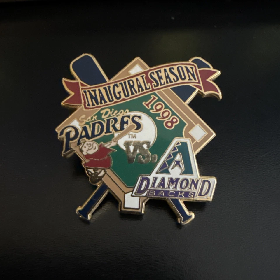 Arizona Diamondbacks San Diego Padres Inaugural Season 1998 MLB Lapel Pin New - Image 1 of 1