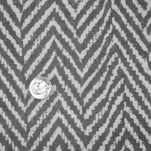 Raoul HIDEKO — DOVE GRAY 100% Linen Chevron 2.67yds x 48"w Fabric LARGE REMNANT - Picture 1 of 12