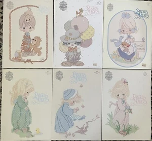 6 PRECIOUS MOMENTS CROSS STITCH BOOKS CHARTS PATTERNS BY GLORIA & PAT + THREAD - Picture 1 of 5