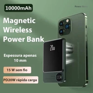 10000mAh Wireless Power Bank PD 20W Magnetic Mini Fast Charger External Battery - Photo 1 sur 19