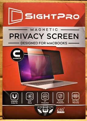 SightPro Laptop Magnetic Privacy Screen 60° Designed for MacBooks 13" New! - Image 1 of 4