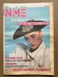BOY GEORGE NME MAGAZINE MAY 17 1986 BOY GEORGE COVER WITH MORE INSIDE(CULTURE CL - Picture 1 of 1