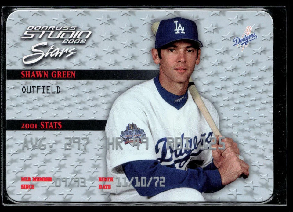 Shawn Green 2002 Donruss Studio Stars #SS-34 - Image 1 of 2