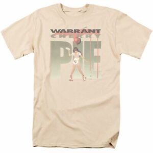 Warrant Cherry Pie T Shirt Mens Licensed 80s Hair Rock Band Tee Cream