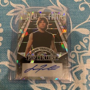 2023 Leaf Metal Pop Century Auto Walk of Fame Silver Crystal John Travolta 5/10
