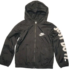 Nike Sportswear Full Zip Hooded Jacket Windrunner Boys Size 4 Black FREE SHP $48 - Picture 1 of 8