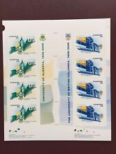 Canada Stamp Booklet - 2008  52-cent UNIVERSITIES(U of A UBC)  Gutter Pane of 8
