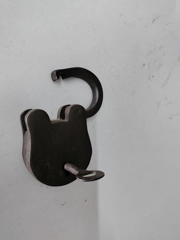 PADLOCK 1800 Antique Vintage BRASS with Key WORKING Lock Old Rare Collectible Cover