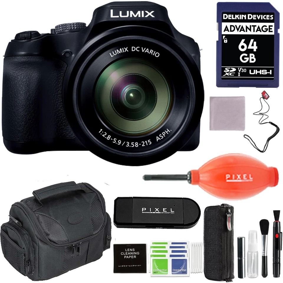 Panasonic Lumix FZ80D Digital Camera w/ Advance Accessories Bundle | DC-FZ80DK