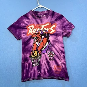 Mitchell & Ness Hardwood Classics Toronto Raptors Purple Tie-Dye Shirt Sz Small - Picture 1 of 21