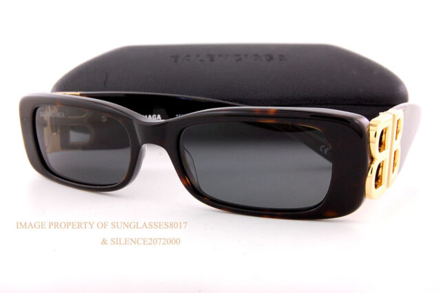 Balenciaga BA 128 56B Brown Tortoise Shell Sunglasses 51-19-140 3 ROUND Cat  Eye