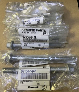 Kawasaki OEM Crankcase Bolts H2 Ninja ZR ZX1000 92154-1446 x 10, 92154-1447 x2 - Picture 1 of 1