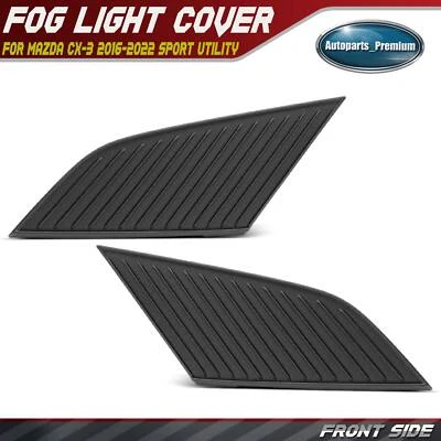 2x Front Driver & Passenger Fog Light Cover for Mazda CX-3 16-22 Sport Utility - Image 1 of 4