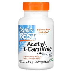 2 X Doctor's Best, Acetyl-L-Carnitine with Biosint Carnitines, 500 mg, 120 Veggi - Picture 1 of 2