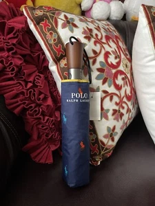 NWT polo ralph Lauren umbrella in pony color in blue 12 inches lengths - Picture 1 of 9