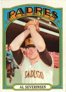 AL SEVERINSEN-PITCHER-SAN DIEGO PADRES-1972 TOPPS #274-VINTAGE-GREAT SHAPE - Picture 1 of 2